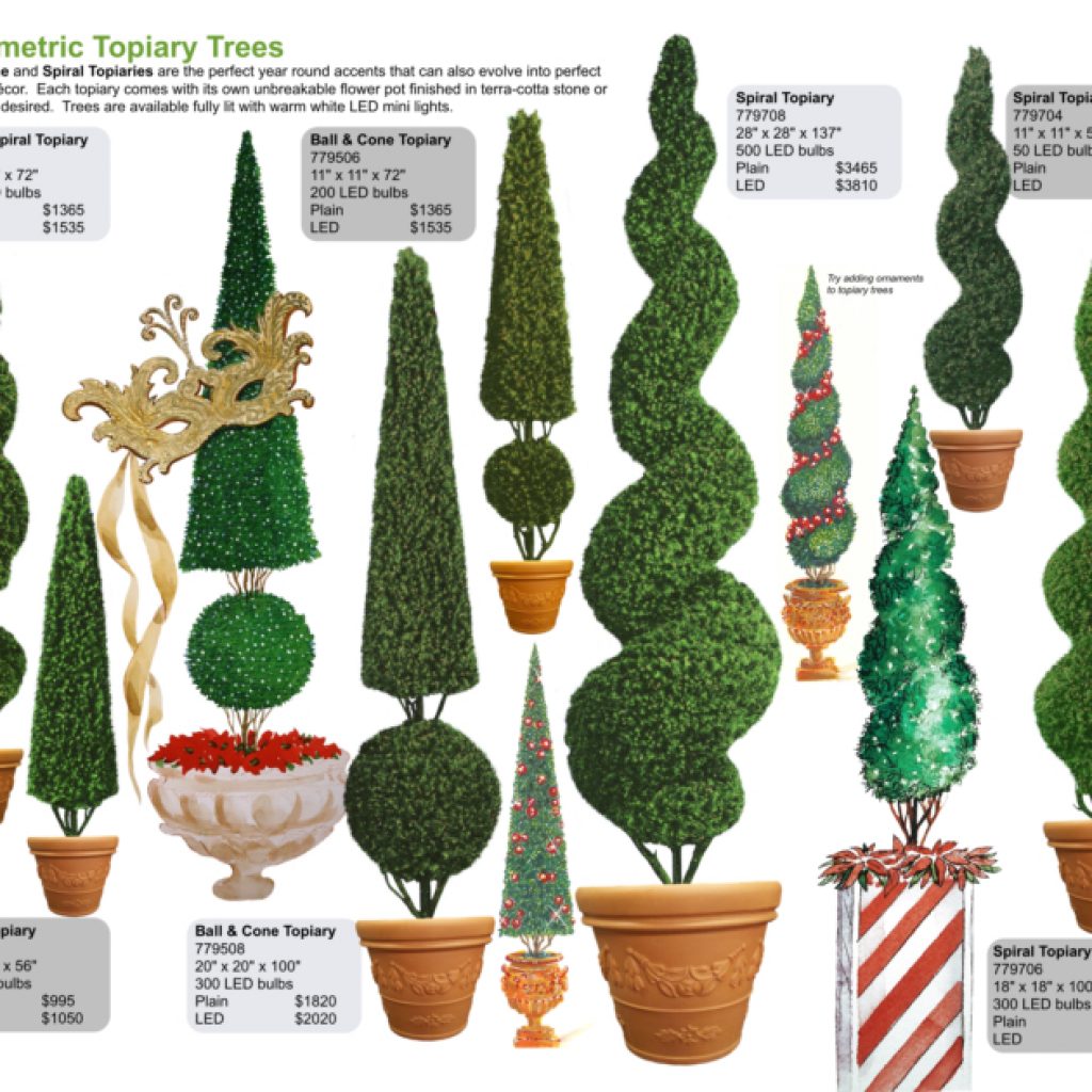 Geometric Topiary Trees | Spiral & Cone Shaped Topiary | Barrango, MFG