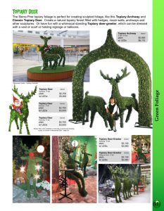 Barrango Catalog page 11 Topiary Deer and Deer greeter men