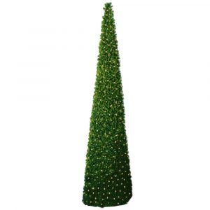 12 foot tall Sierra Pine topiary style cone tree