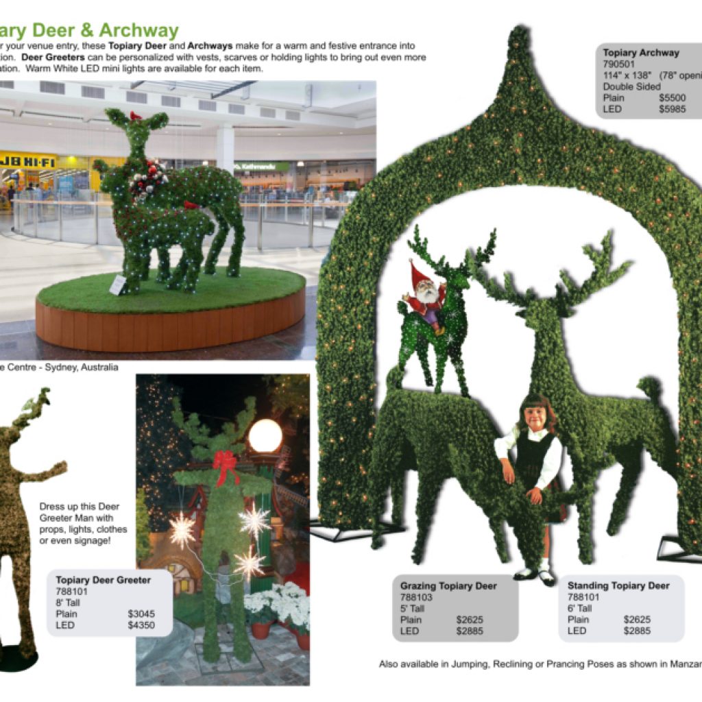 Topiary Deer & Archways Custom Topiary Items Barrango, MFG