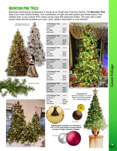Barrango Catalog page 1 Mountain Pine Christmas Trees