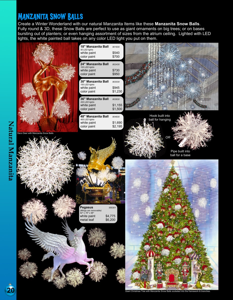 20-manza-balls Barrango Catalog page 20 Manzanita Snowballs and Pegasus Winged Horse