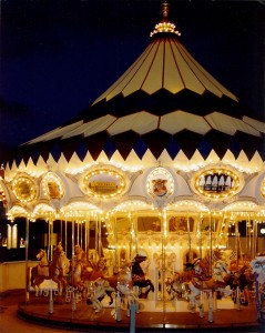 italian themed carousel merry go round outdoors
