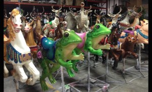 carousel animals frogs