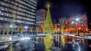 City Center DC Washington DC Giant Christmas tree