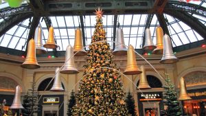 Giant bell ornaments at Bellagio Resort Las Vegas