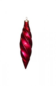 24 inch painted spiral christmas ornament