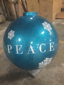 Sky Blue Glitter Peace Ball