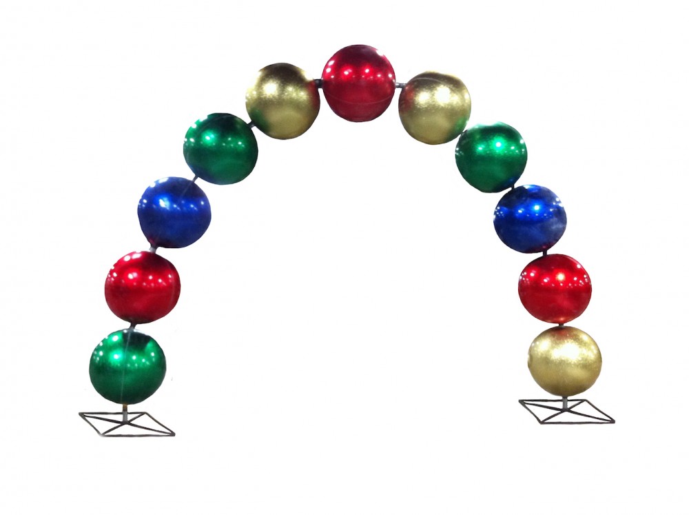 24" Custom Glitter Ball Ornament Archway