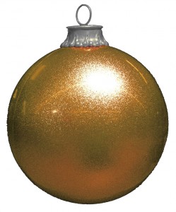 Bronze Glitter Ball Ornament