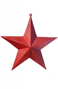Red Glitter Star Ornament