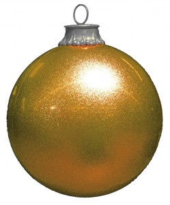 Copper Glitter Ball Ornament