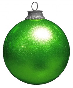 Emerald Green Glitter Ball Ornament