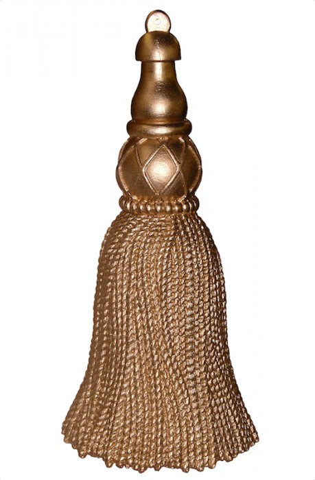 giant 38 inch golden sculpted tassel ornament