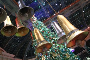 giant bells at Bellagio Las Vegas