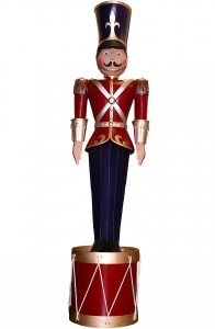giant toy soldier on a drum base