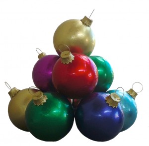 Multi-Color Glitter Ball Ornament Stack