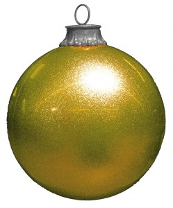Gold Glitter Ball Ornament
