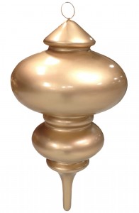 60" Gold Paint Finial Christmas Giant Oversized Ornament