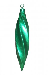 green glitter giant spiral ornament