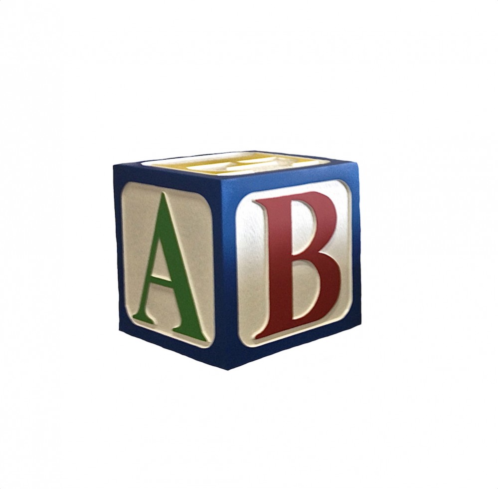 medium ABC block