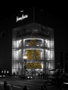 giant christmas tree of Neiman Marcus SF