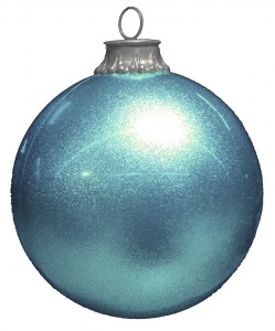 Sky Blue Glitter Ball Ornament