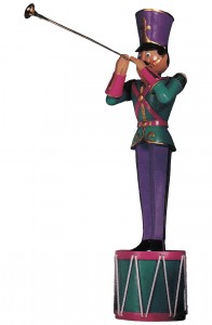 Medium size Trumpeting Toy Soldier on a Drum Base