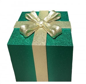 giant gift boxes 24 inch green and gold glitter gift box with removable bow