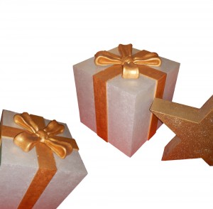 24 inch small christmas gift box with removable bow