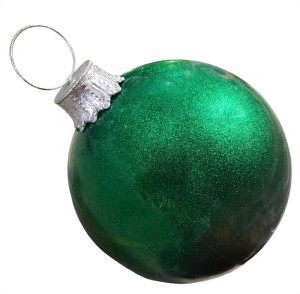 42 inch emerald green glitter ball ornament