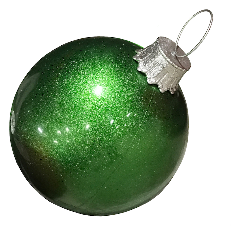 42 inch lime green glitter ball ornament