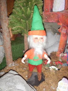 animated mini elf in christmas forest