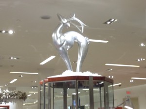 Saks 5th Avenue Silver Deco deer with silver glitter antlers
