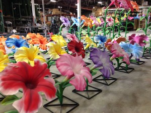Barrango Factory garden of petunia flowers