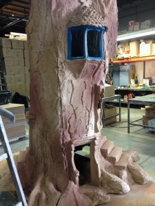 tree trunk tree house in factory