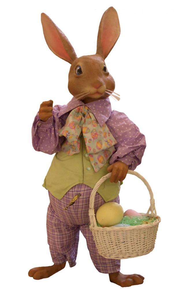 Animated Easter Bunny Boy Rabbit with Basket