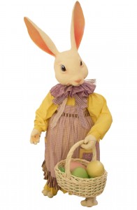 Animated Easter Bunny Girl Rabbit with Basket