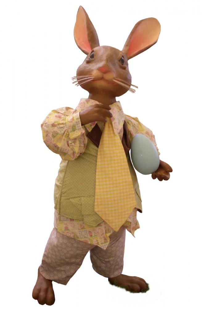 Animated Easter Bunny Boy Rabbit with Egg