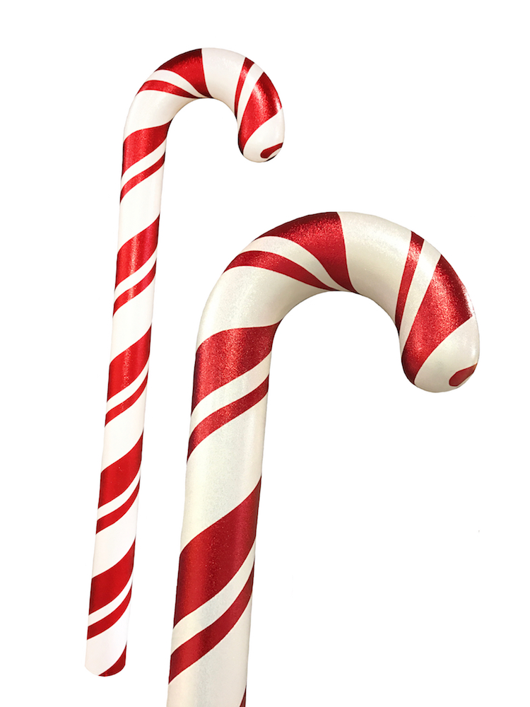 candy land items candy cane with glitter finish