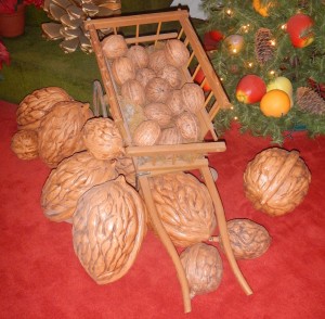 cart full of all walnut sizes