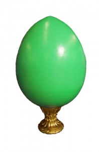easter egg on fancy pedestal