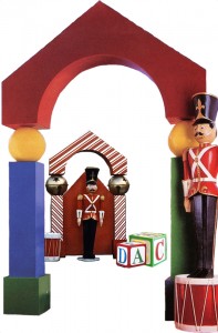 geometric toy land archways striped or solid colors