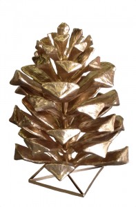 giant 5 foot pinecone gold paint