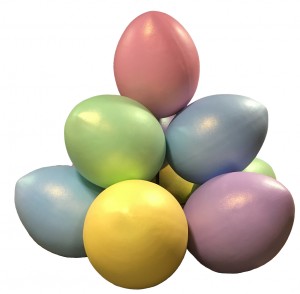 Giant 10 Easter Egg Stack with iridescent glitter