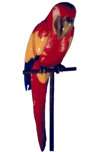 giant fiberglass parrot