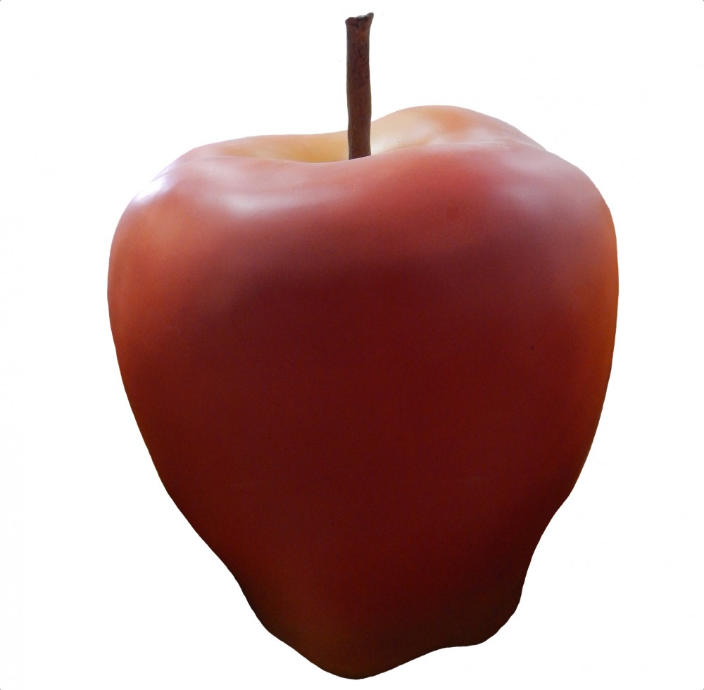 giant fiberglass red apple with stem