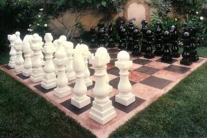 Nomi Klein Artists chess set custom made by Barrango