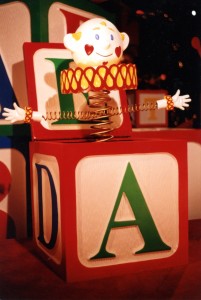 Animated toys Jack In The Box in ABC block
