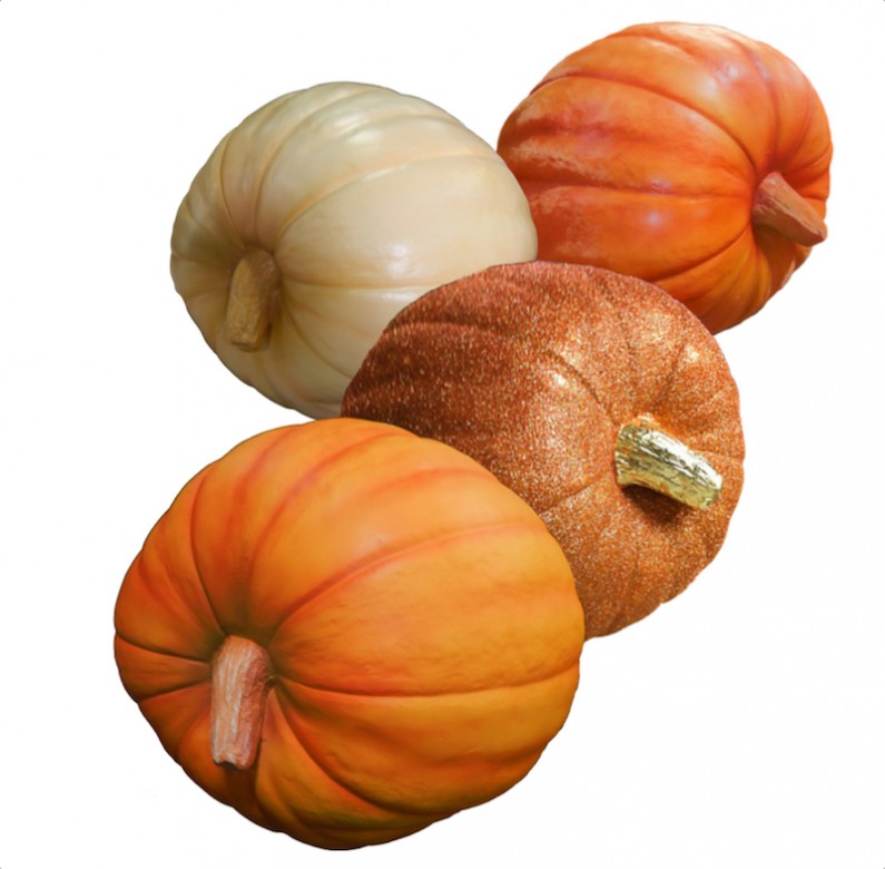 large fiberglass pumpkins glittered finish or natural